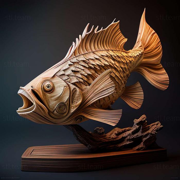 3D модель Пекольтії риби (STL)